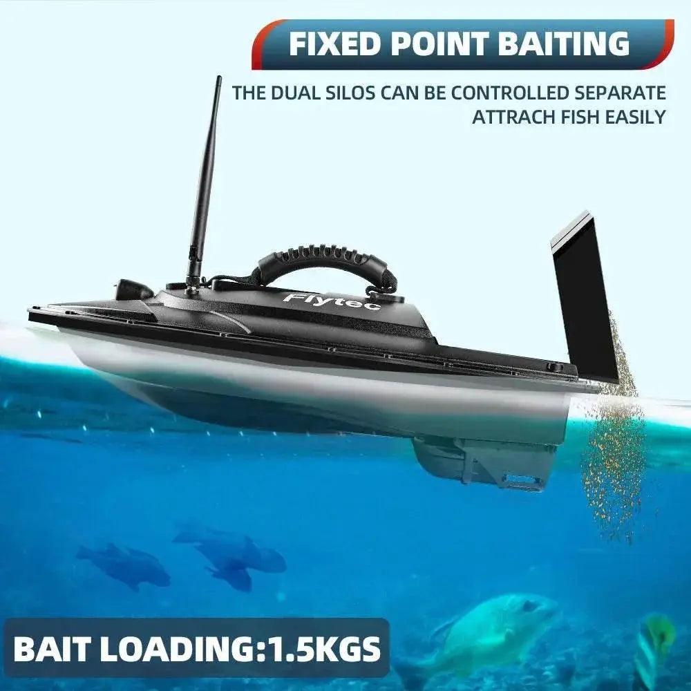  RC Remote Control Flytec Fishing Bait Boat with Dual Motors and Fish Finder - 1.5KG Load Capacity and LED Light -  ToylandEU™