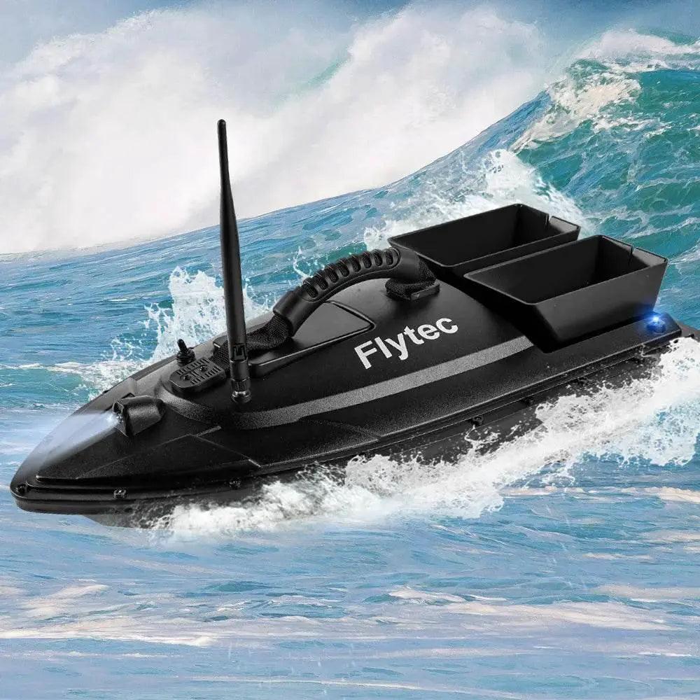 RC Remote Control Flytec Fishing Bait Boat with Dual Motors and Fish Finder - 1.5KG Load Capacity and LED Light -  ToylandEU™