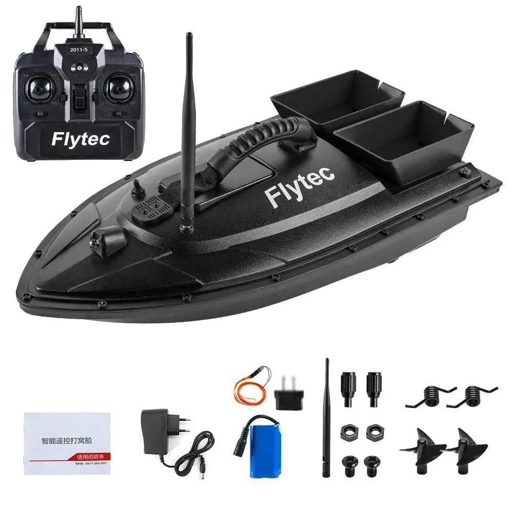  RC Remote Control Flytec Fishing Bait Boat with Dual Motors and Fish Finder - 1.5KG Load Capacity and LED Light -  ToylandEU™