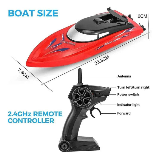  RC Boat Remote Control High Speed 25 KmH Kids Two Pack -  ToylandEU™