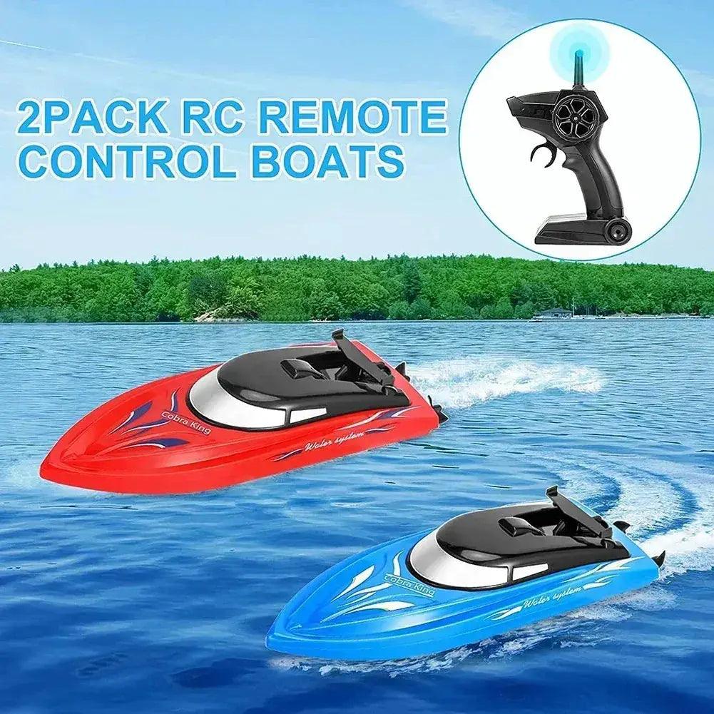  RC Boat Remote Control High Speed 25 KmH Kids Two Pack -  ToylandEU™