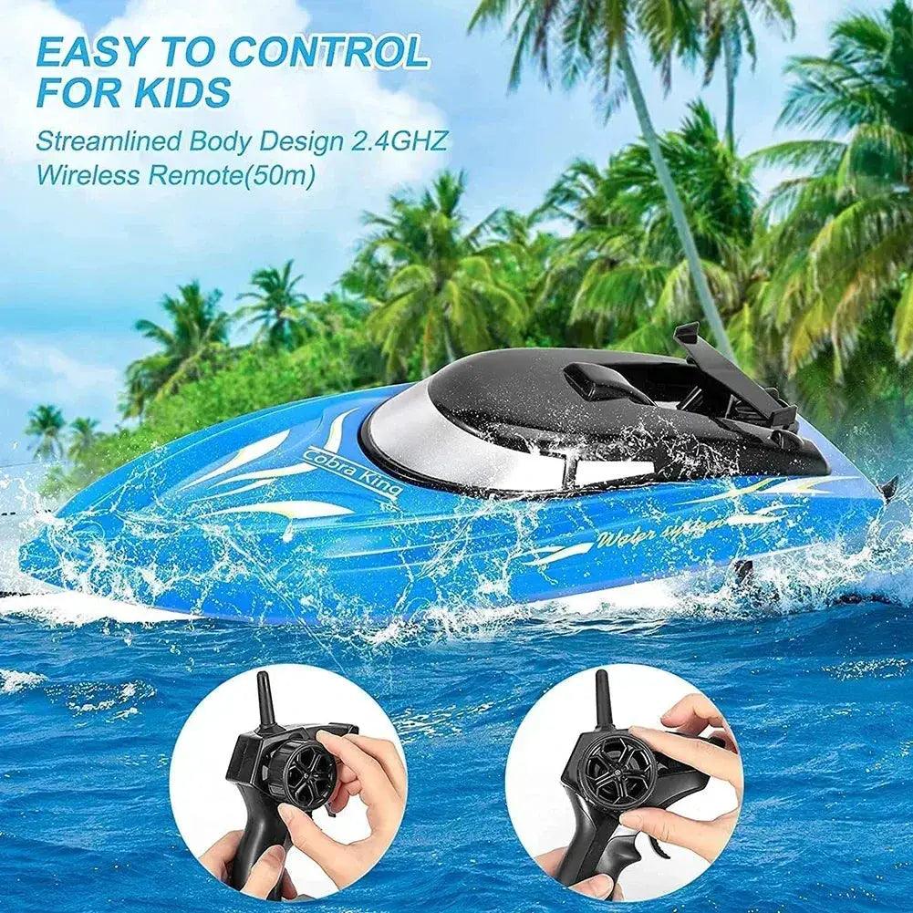 RC Boat Remote Control High Speed 25 KmH Kids Two Pack -  ToylandEU™