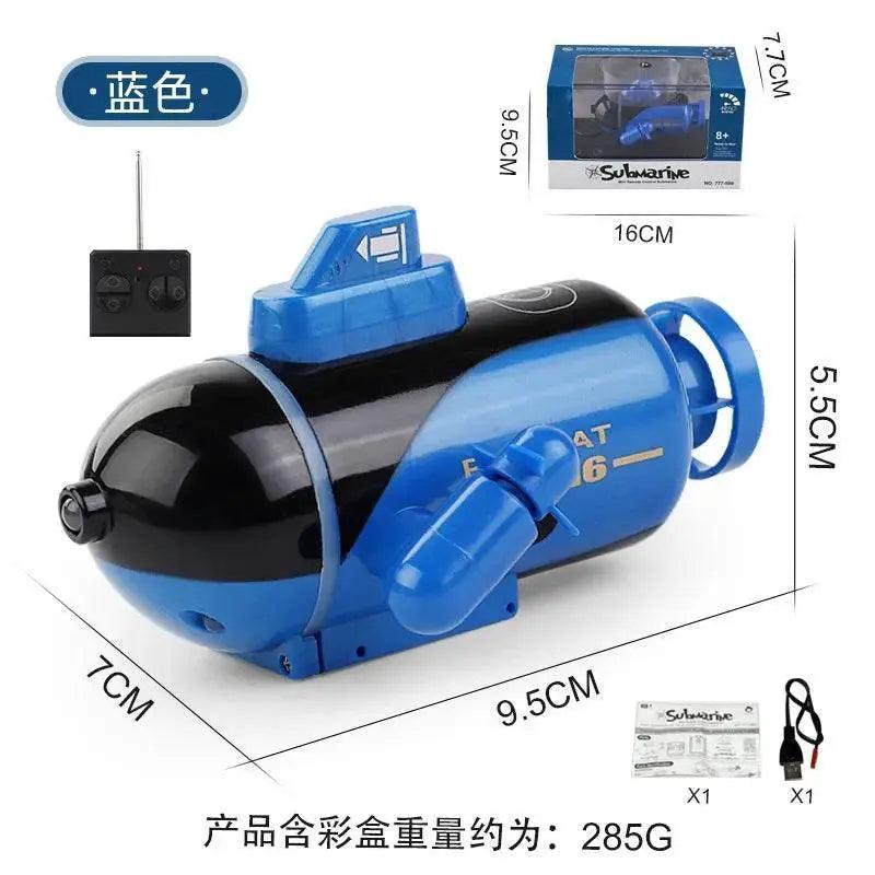  RC Remote Control Mini Submarine - Waterproof Electric Racing Boat for Kids, Dual Motor, 10km/h Speed -  ToylandEU™