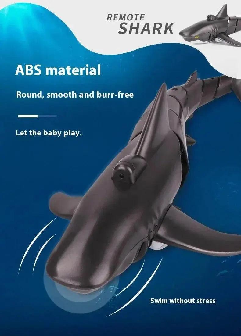  RC Remote Control Swimming Shark Boat Toy with LED Lights - Waterproof Model for Boys' Birthday Gifts -  ToylandEU™