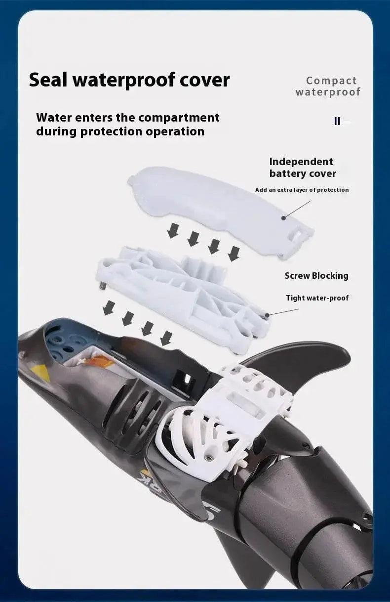  RC Remote Control Swimming Shark Boat Toy with LED Lights - Waterproof Model for Boys' Birthday Gifts -  ToylandEU™
