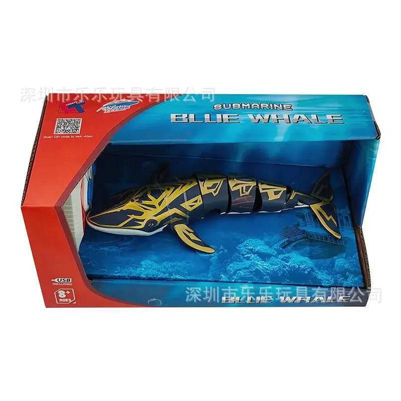  RC Remote Control Swimming Shark Boat Toy with LED Lights - Waterproof Model for Boys' Birthday Gifts -  ToylandEU™