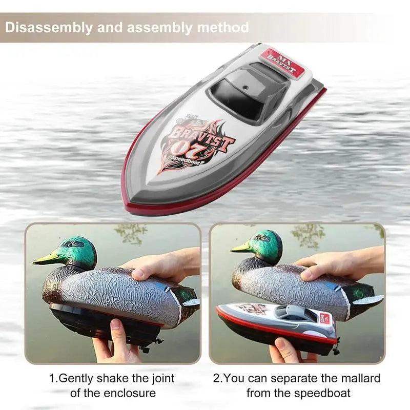 RC Remote Control V201 Duck Boat - 2.4GHz Waterproof RC Boat for Pool and Pond Hunting Decor -  ToylandEU™