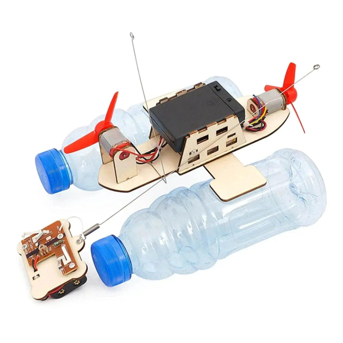  STEM Assembled Wind Turbine Model Boat Wooden Remote Control DIY Science Educational RC Electric Toy -  ToylandEU™
