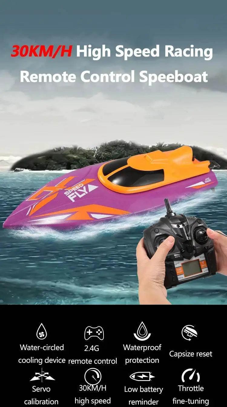  RC TKKJ H110 4CH 2.4GHz Remote Control Racing Boat with Screen Display and 180° Flip - Electric Toy Gift for Kids -  ToylandEU™