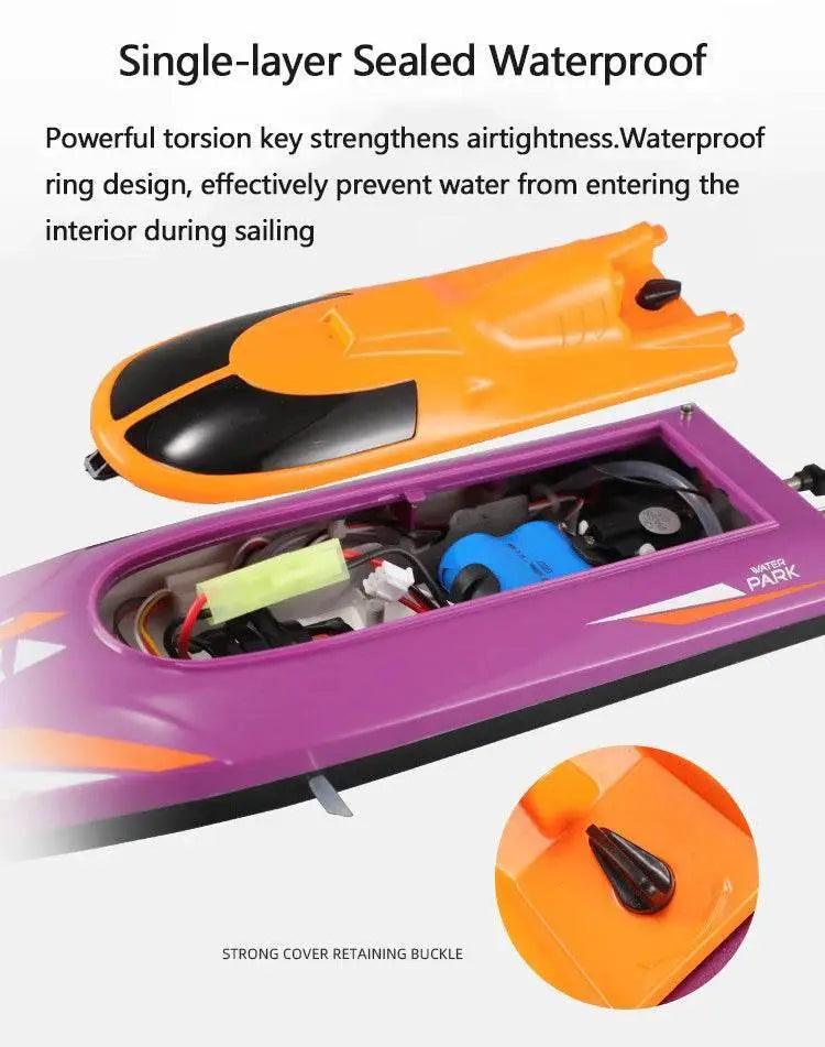  RC TKKJ H110 4CH 2.4GHz Remote Control Racing Boat with Screen Display and 180° Flip - Electric Toy Gift for Kids -  ToylandEU™