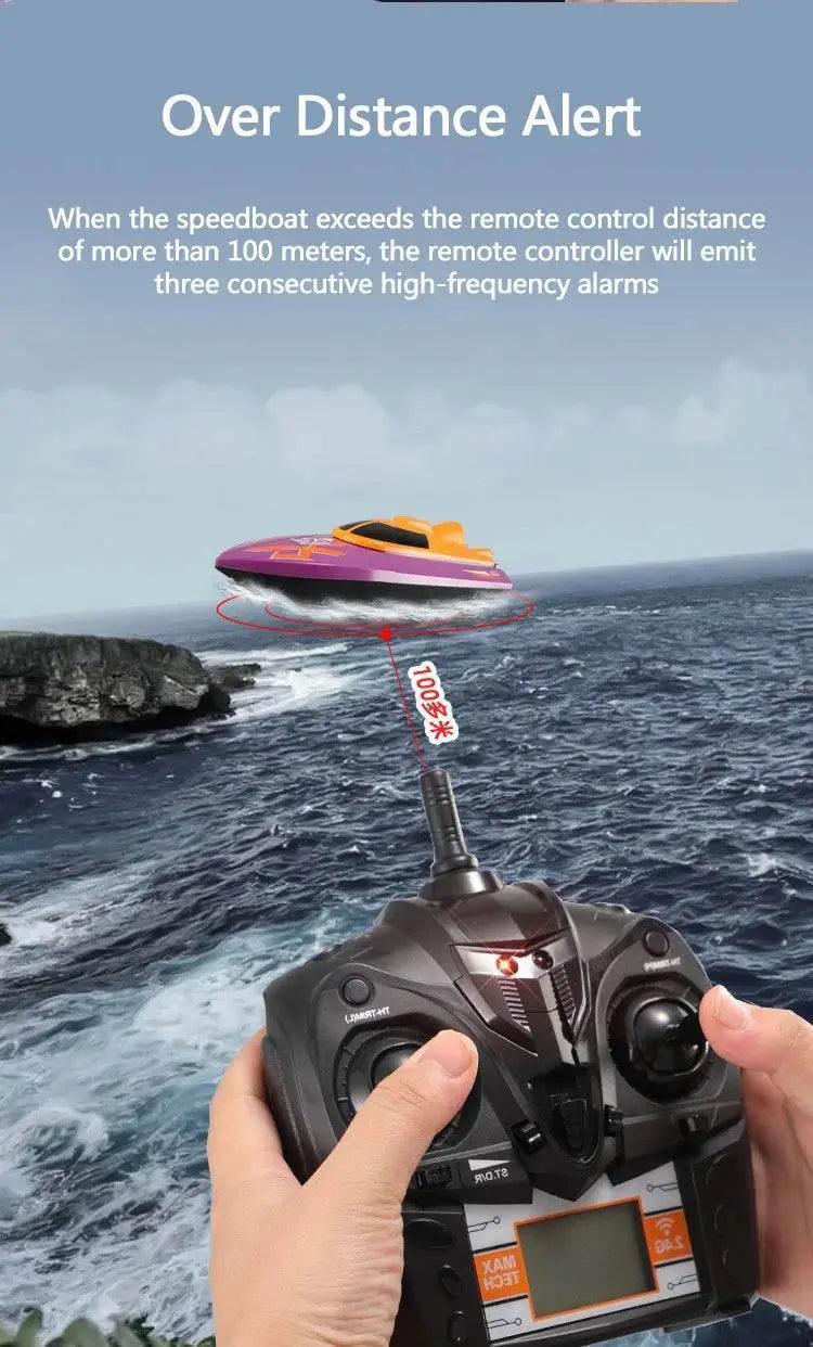  RC TKKJ H110 4CH 2.4GHz Remote Control Racing Boat with Screen Display and 180° Flip - Electric Toy Gift for Kids -  ToylandEU™