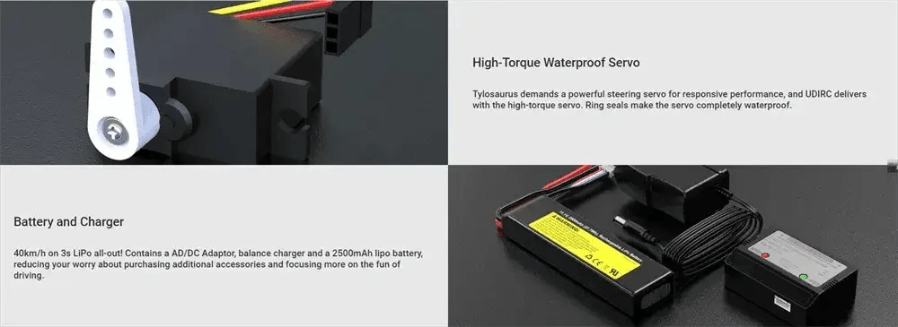  RC UDIRC UDI022 2.4G 4CH High-Speed Brushless RC Boat with LED Lights and Reverse Water Cooling System -  ToylandEU™
