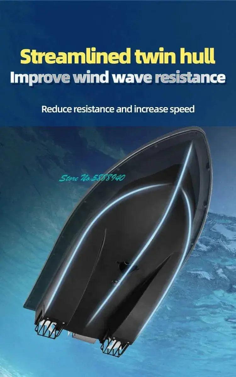  RC Upgraded 600M GPS Remote Control Fishing Bait Boat with Auto Return & Solenoid Valve - 55CM, 2.5KG -  ToylandEU™
