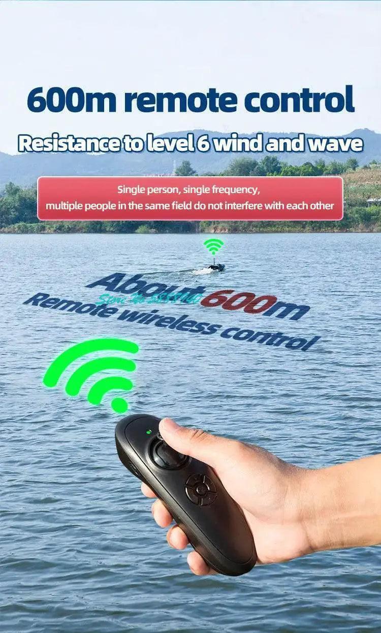  RC Upgraded 600M GPS Remote Control Fishing Bait Boat with Auto Return & Solenoid Valve - 55CM, 2.5KG -  ToylandEU™