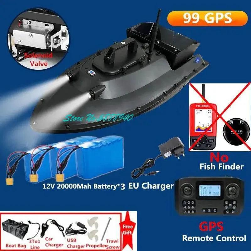  RC Upgraded 600M GPS Remote Control Fishing Bait Boat with Auto Return & Solenoid Valve - 55CM, 2.5KG -  ToylandEU™
