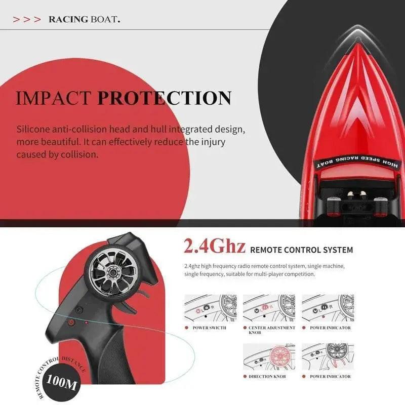  RC WL917 High-Speed RC Boat - 2.4G Electric Waterproof Remote Control Speedboat for Boys -  ToylandEU™