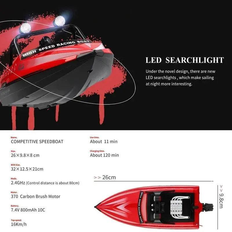  RC WL917 High-Speed RC Boat - 2.4G Electric Waterproof Remote Control Speedboat for Boys -  ToylandEU™