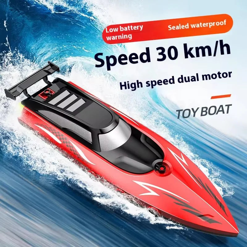 RC Boat With Bright LED Lights Remote Control For Pools - ToylandEU