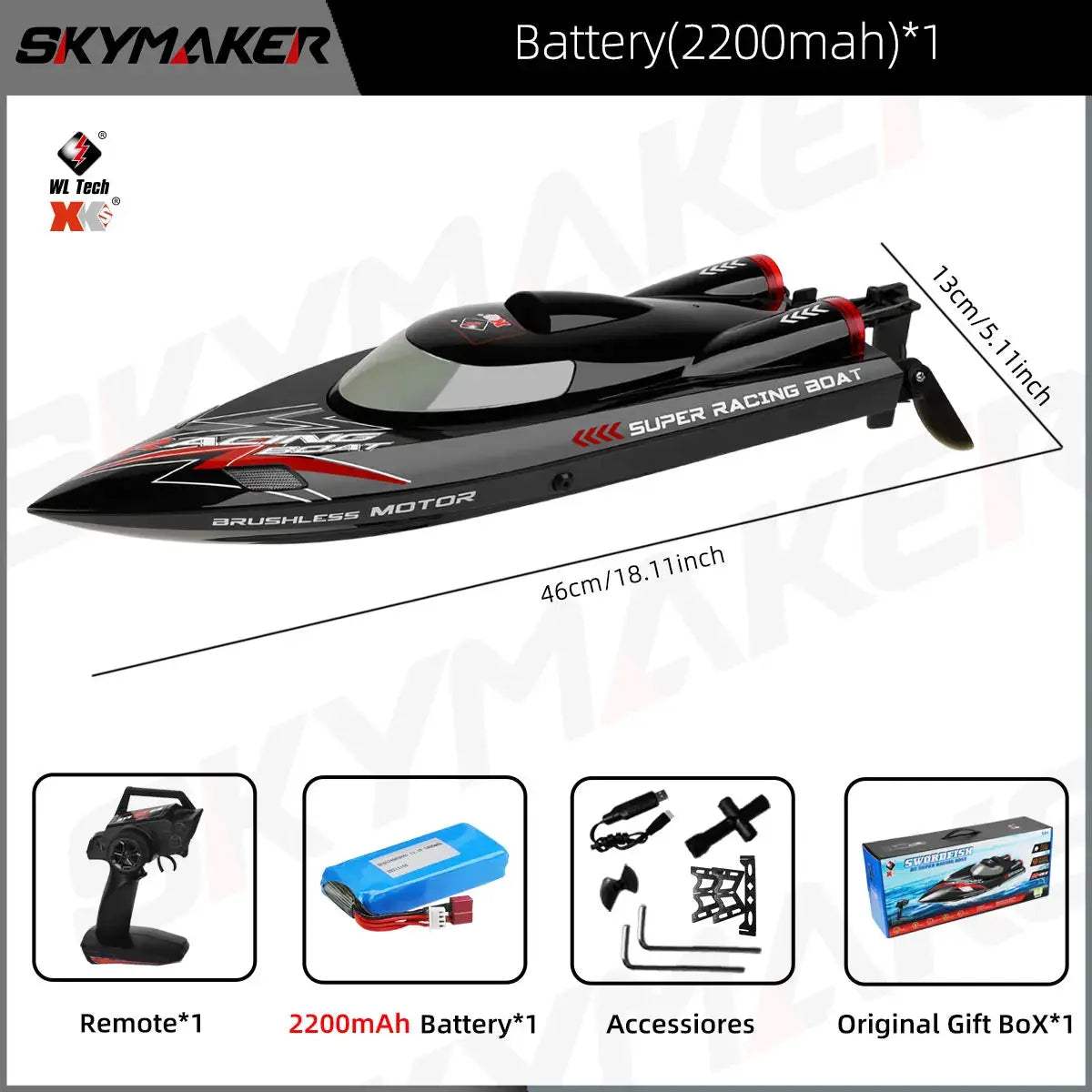 RC Boat With High Speed Remote Control Low Battery Alarm - ToylandEU