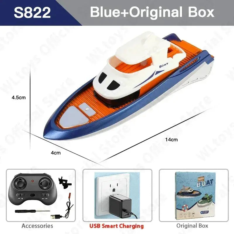 RC Boat With Lights And Long Range Remote Control System - ToylandEU