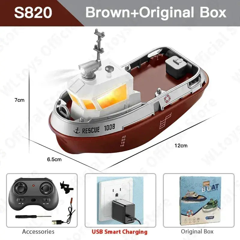 RC Boat With Lights And Long Range Remote Control System - ToylandEU