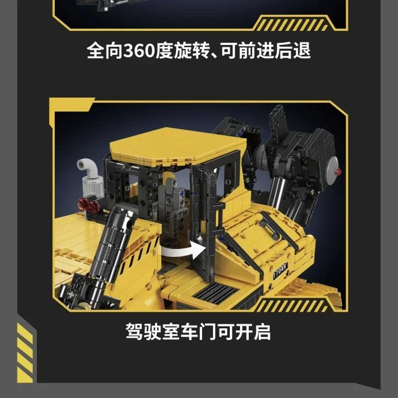 RC Bulldozer Building Block Set | Remote | Toylandeu™
