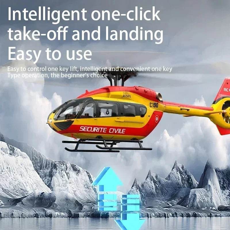 RC C190 Brushless Motor RC Helicopter with Fixed Altitude and Optical Flow - Electric Model for Kids - Perfect Outdoor Toy Gift - ToylandEU