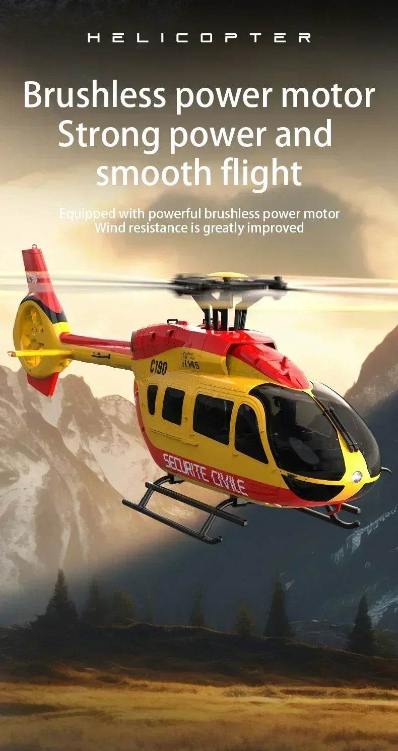 RC C190 Brushless Motor RC Helicopter with Fixed Altitude and Optical Flow - Electric Model for Kids - Perfect Outdoor Toy Gift - ToylandEU