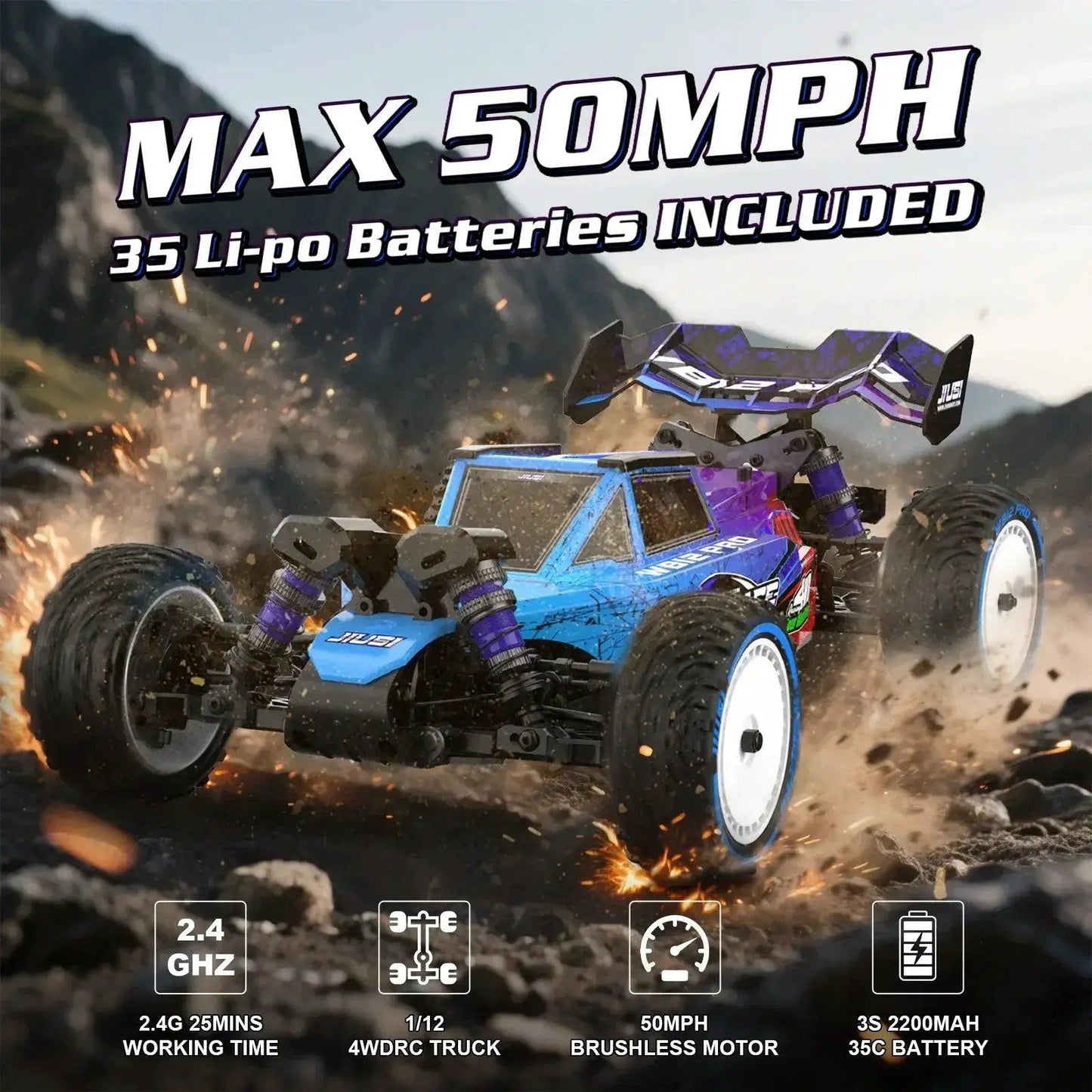  WB12 PRO 1/12 Brushless 4WD RC Car High Performance -  ToylandEU™