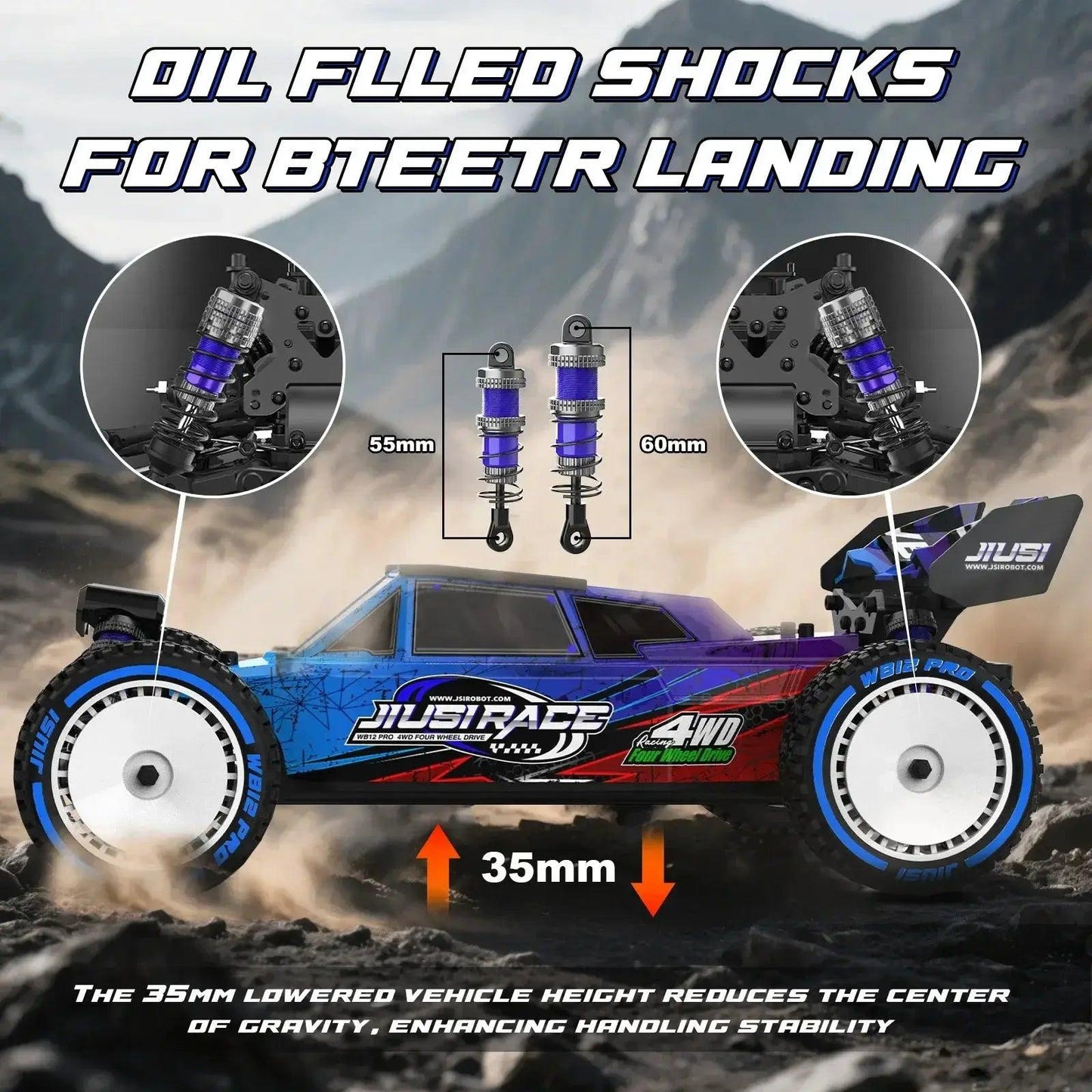  WB12 PRO 1/12 Brushless 4WD RC Car High Performance -  ToylandEU™