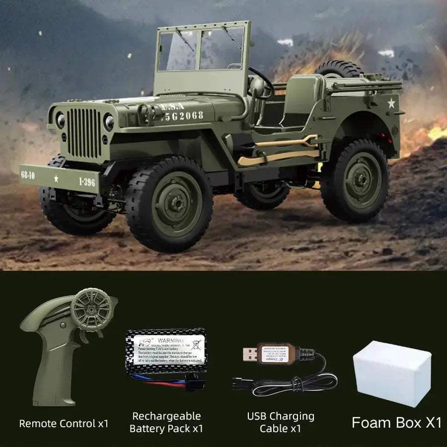  RC Car 4WD Crawler Jeep Willys Scale Off Road Vehicle -  ToylandEU™