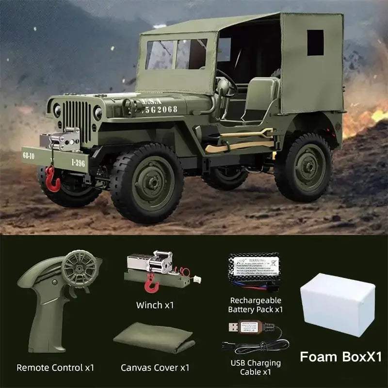  RC Car 4WD Crawler Jeep Willys Scale Off Road Vehicle -  ToylandEU™