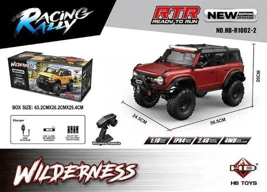  RC 1/10 Scale 4WD Remote Control Off-Road Rock Crawler - Full Proportional RC Climbing Car with LED Lights and Lithium Battery -  ToylandEU™