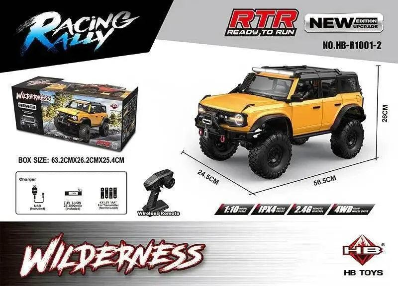  RC 1/10 Scale 4WD Remote Control Off-Road Rock Crawler - Full Proportional RC Climbing Car with LED Lights and Lithium Battery -  ToylandEU™