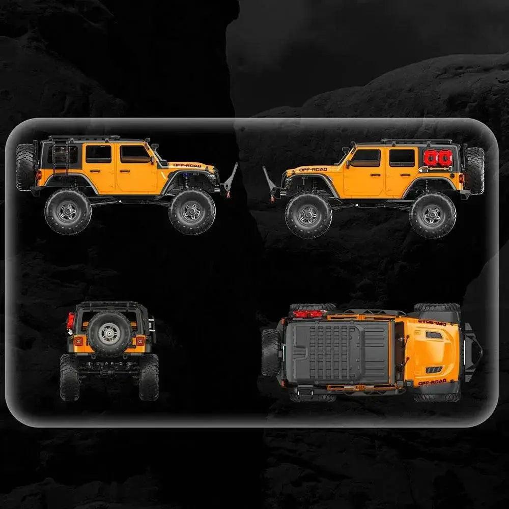  RC 4WD Remote Control Rock Crawler - 1/10 Scale Off-Road RC Climbing Car with Proportional Control and LED Lights -  ToylandEU™