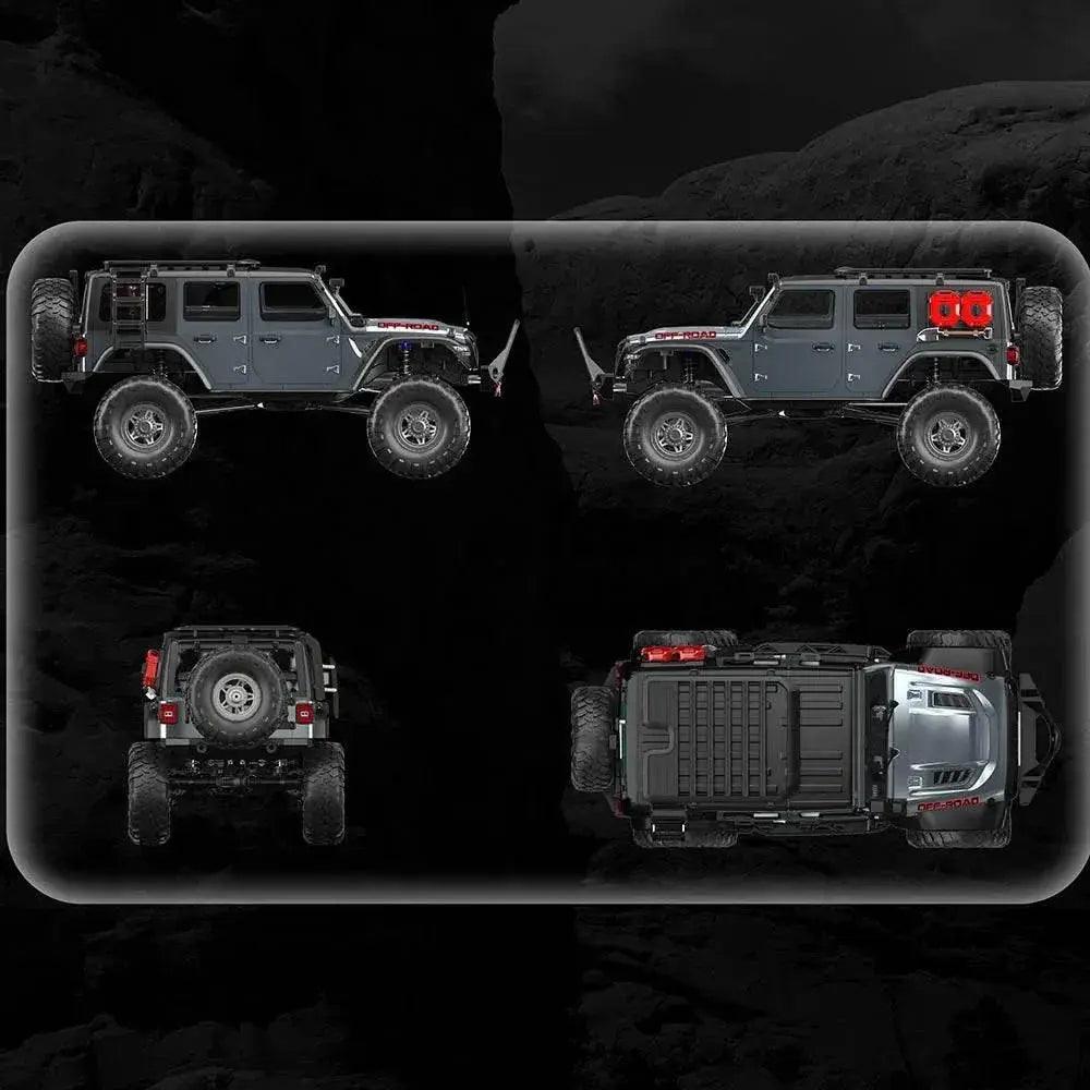  RC 4WD Remote Control Rock Crawler - 1/10 Scale Off-Road RC Climbing Car with Proportional Control and LED Lights -  ToylandEU™