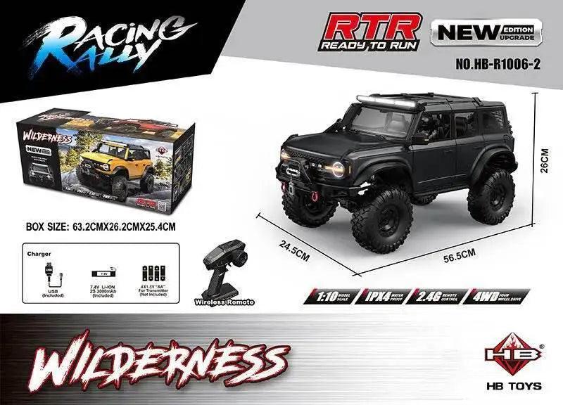  RC 4WD Remote Control Rock Crawler - 1/10 Scale Off-Road RC Climbing Car with Proportional Control and LED Lights -  ToylandEU™
