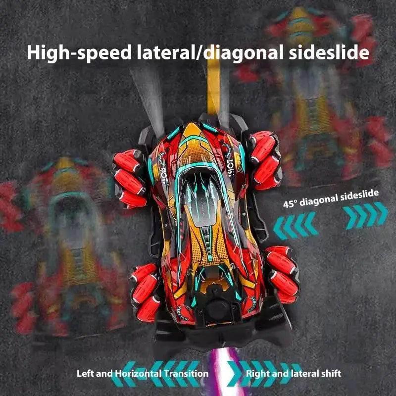  RC 4WD Remote Control Stunt Car with Gesture Control, LED Lights, and Music - 2.4G Drift Racing Toy for Kids -  ToylandEU™