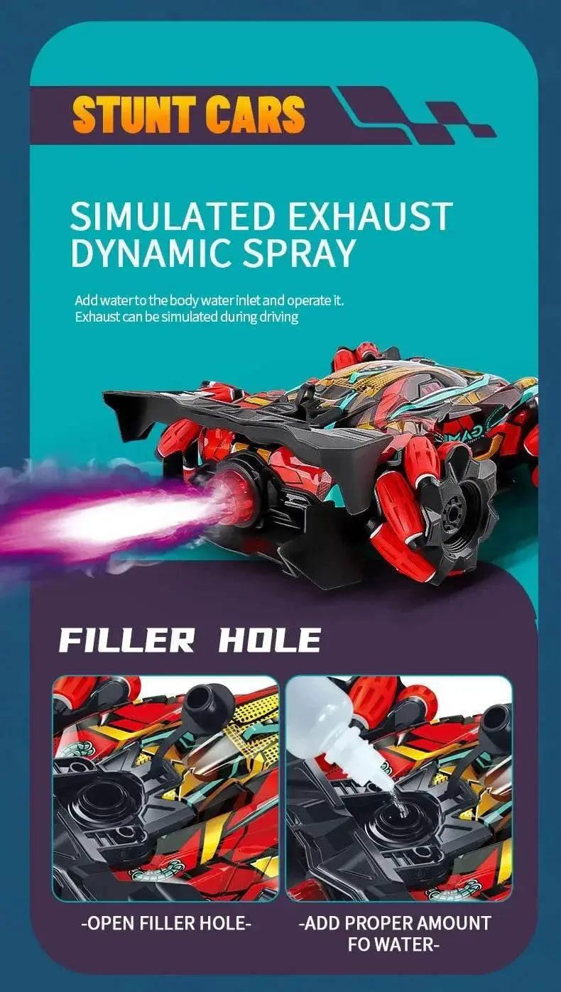  RC 4WD Remote Control Stunt Car with Gesture Control, LED Lights, and Music - 2.4G Drift Racing Toy for Kids -  ToylandEU™