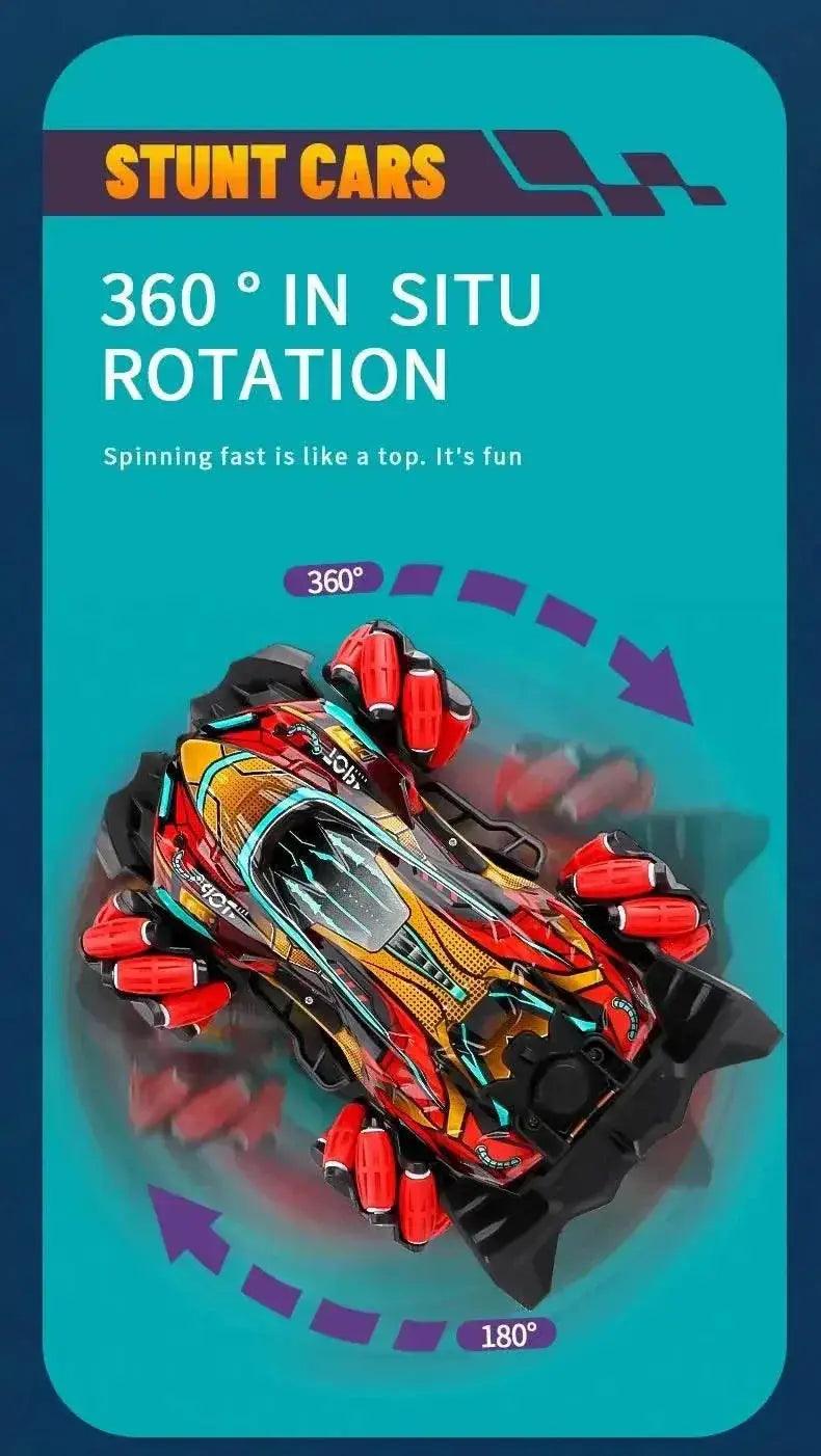  RC 4WD Remote Control Stunt Car with Gesture Control, LED Lights, and Music - 2.4G Drift Racing Toy for Kids -  ToylandEU™