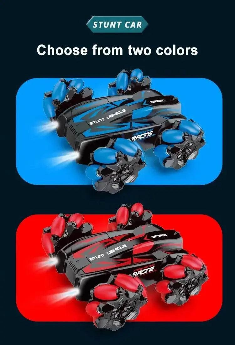  RC 4WD Remote Control Stunt Car with Gesture Control, LED Lights, and Music - 2.4G Drift Racing Toy for Kids -  ToylandEU™