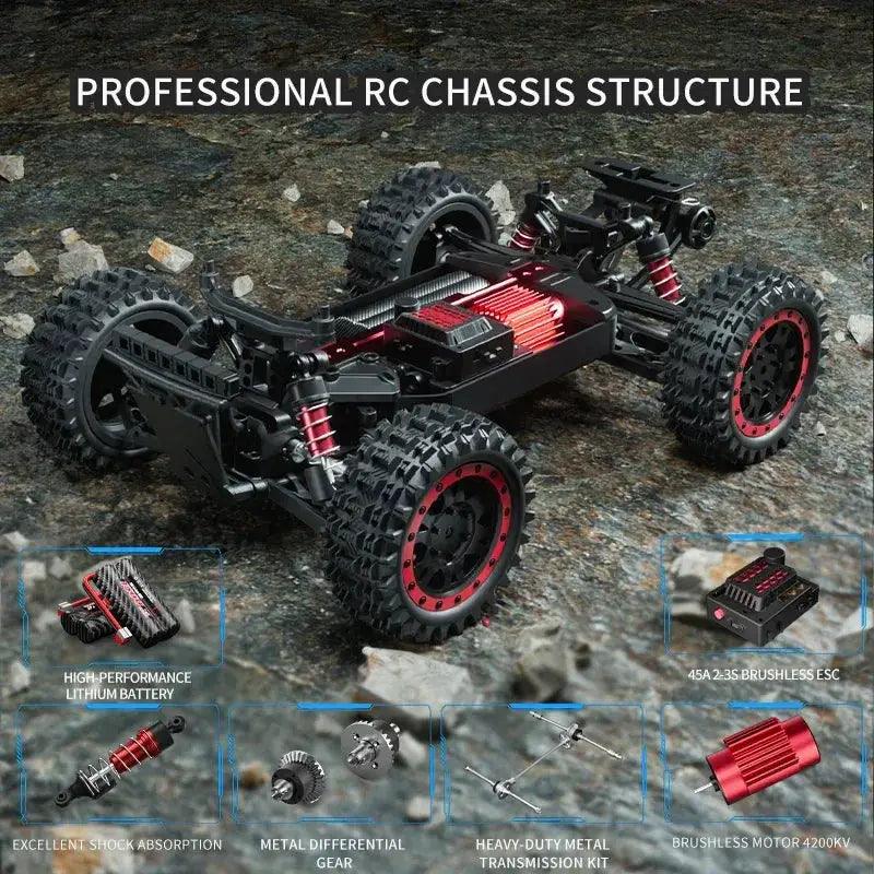  High Speed 4x4 RC Car With Brushless Motor LED Lights -  ToylandEU™