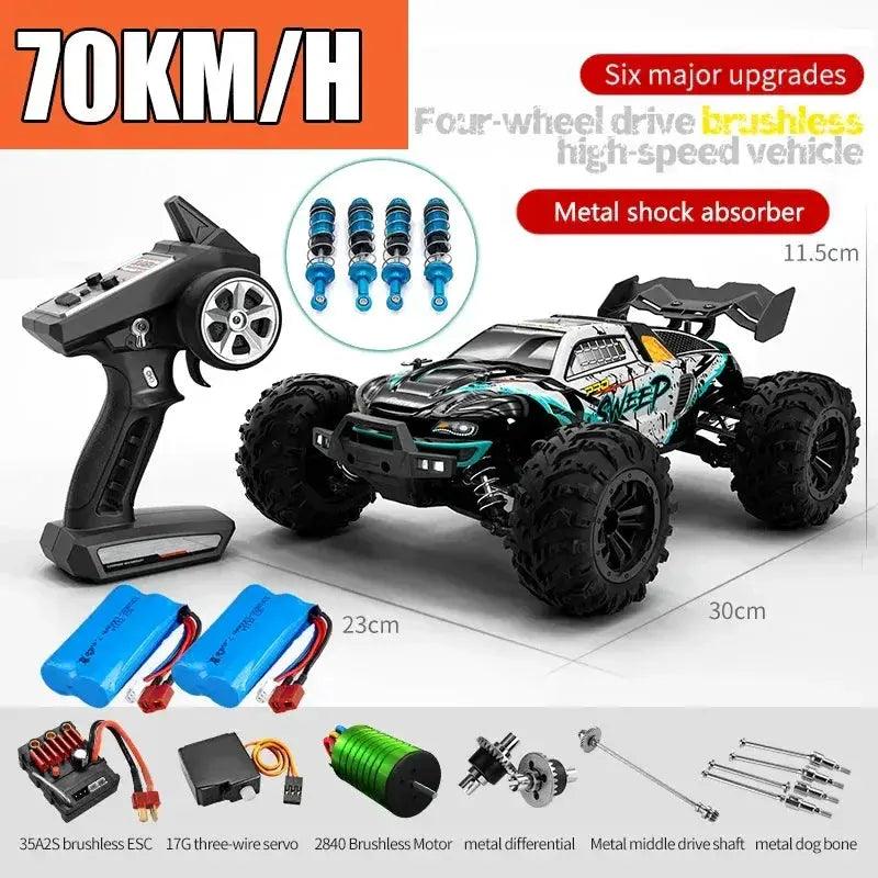  RC Car Off Road 4x4 Brushless High Speed Monster 70KMH -  ToylandEU™