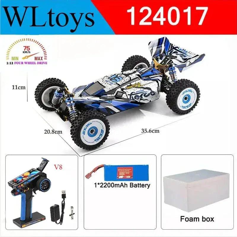  Wltoys 124017 V8 RC Car 4WD Brushless High Speed 75kmh -  ToylandEU™