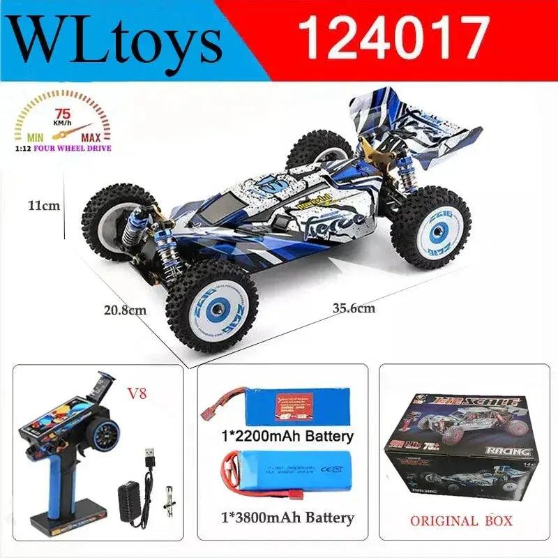  Wltoys 124017 V8 RC Car 4WD Brushless High Speed 75kmh -  ToylandEU™
