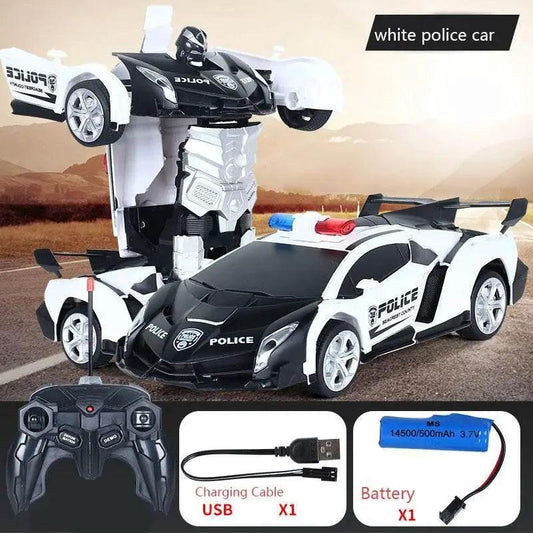  RC Adaptable RC Police Car & Robot - Ultimate 2-in-1 Toy for Kids -  ToylandEU™