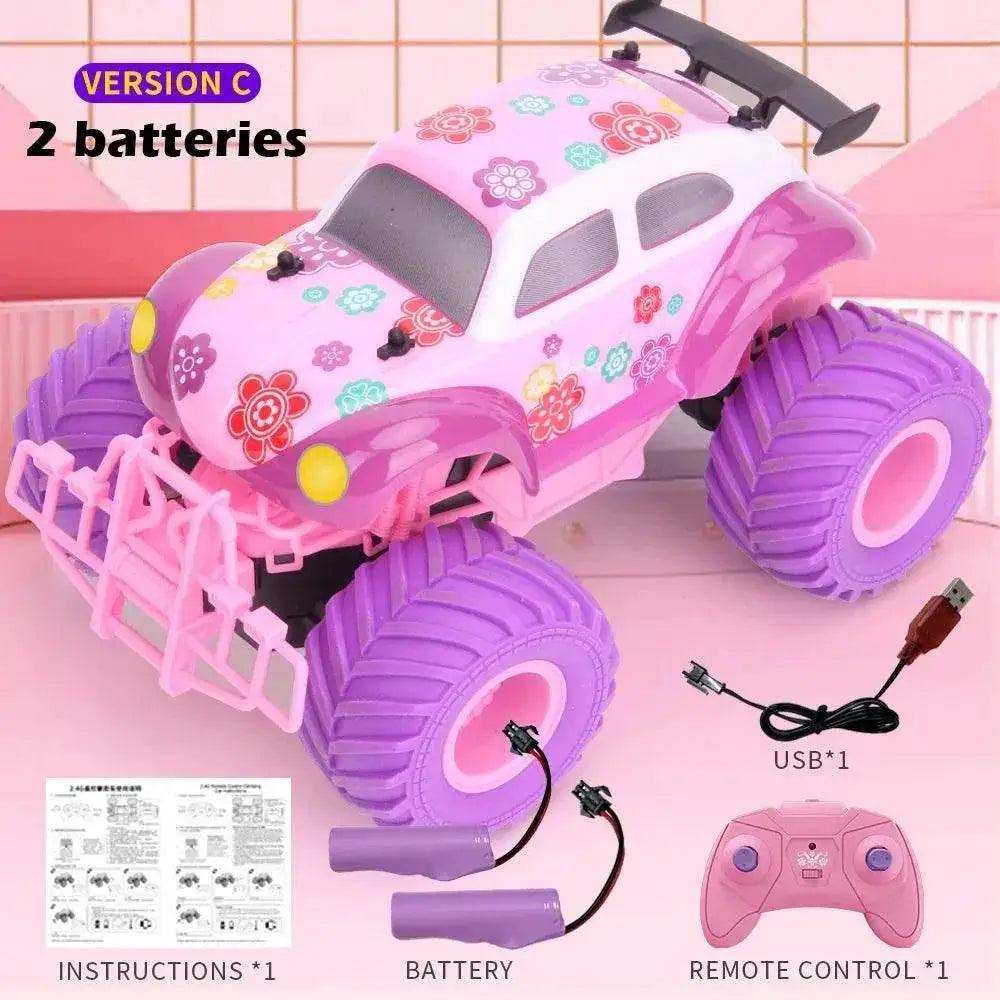  RC Car Electric Drive Off-Road Big Wheel Purple Truck -  ToylandEU™