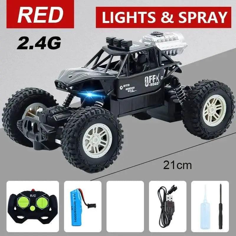  RC High-Speed 2.4G Alloy Off-Road RC Car with Lights and Rechargeable Battery -  ToylandEU™