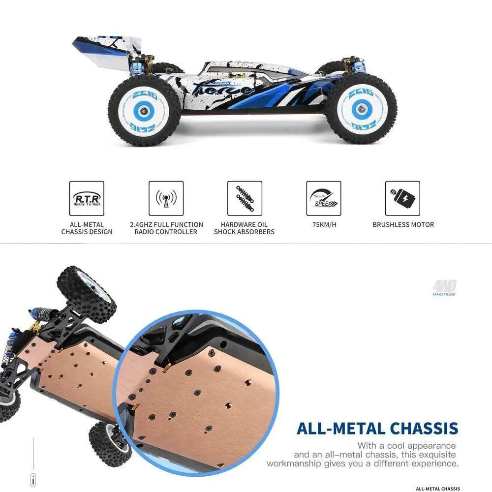  RC 1/12 Scale High-Speed RC Drift Car - 75KM/H Brushless 4WD Vehicle with 2.4G Remote Control -  ToylandEU™