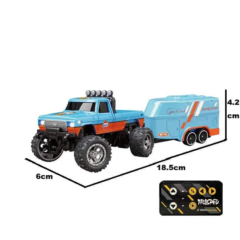 RC Car Monster Truck With Trailer GHz Remote Controller - ToylandEU